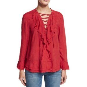 IRO Finley Red Blouse - Size EU 42/US 10